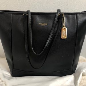 Coach City Zip Tote Crossgrain blk leather